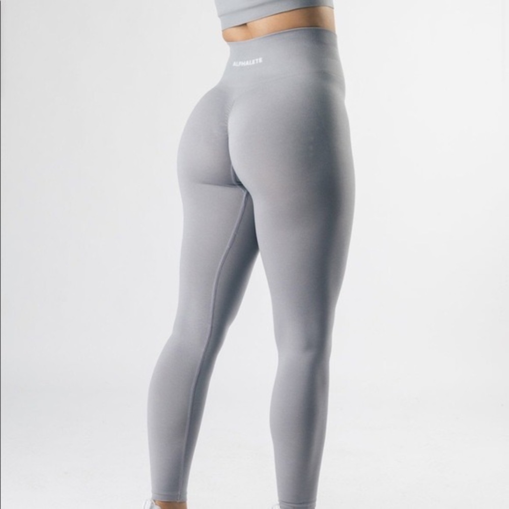 NWOT Alphalete Amplify Leggings - THUNDER CLOUD MEDIUM
